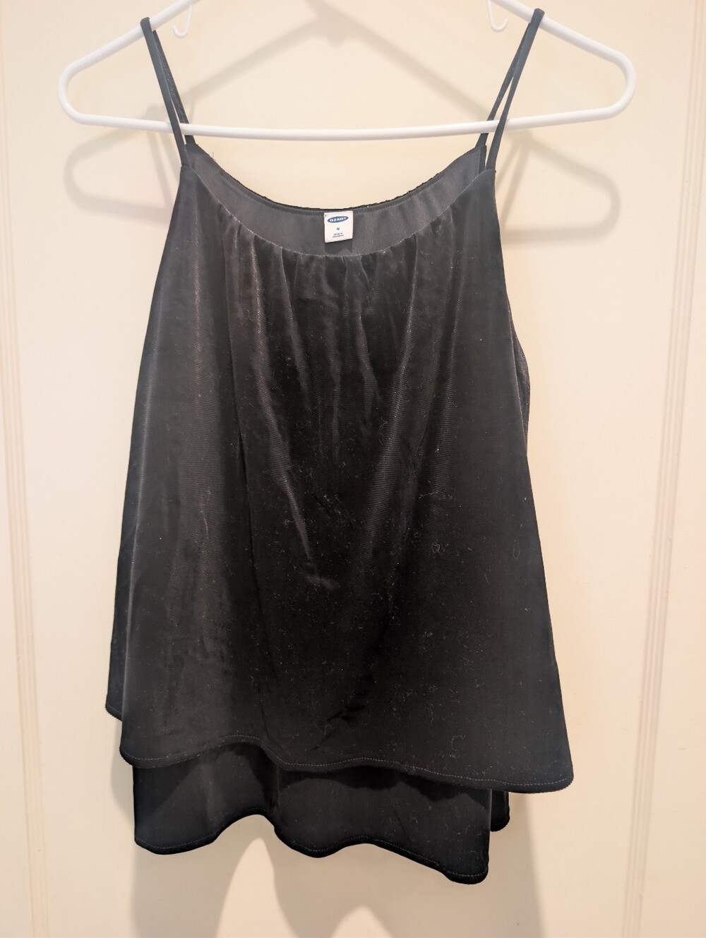 NWT Old Navy Back Velvet Layered Spaghetti Strap Top Size Medium